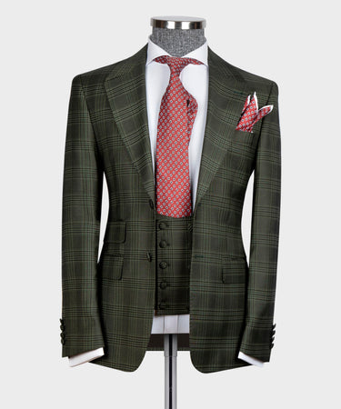 Three Pieces Suit Green